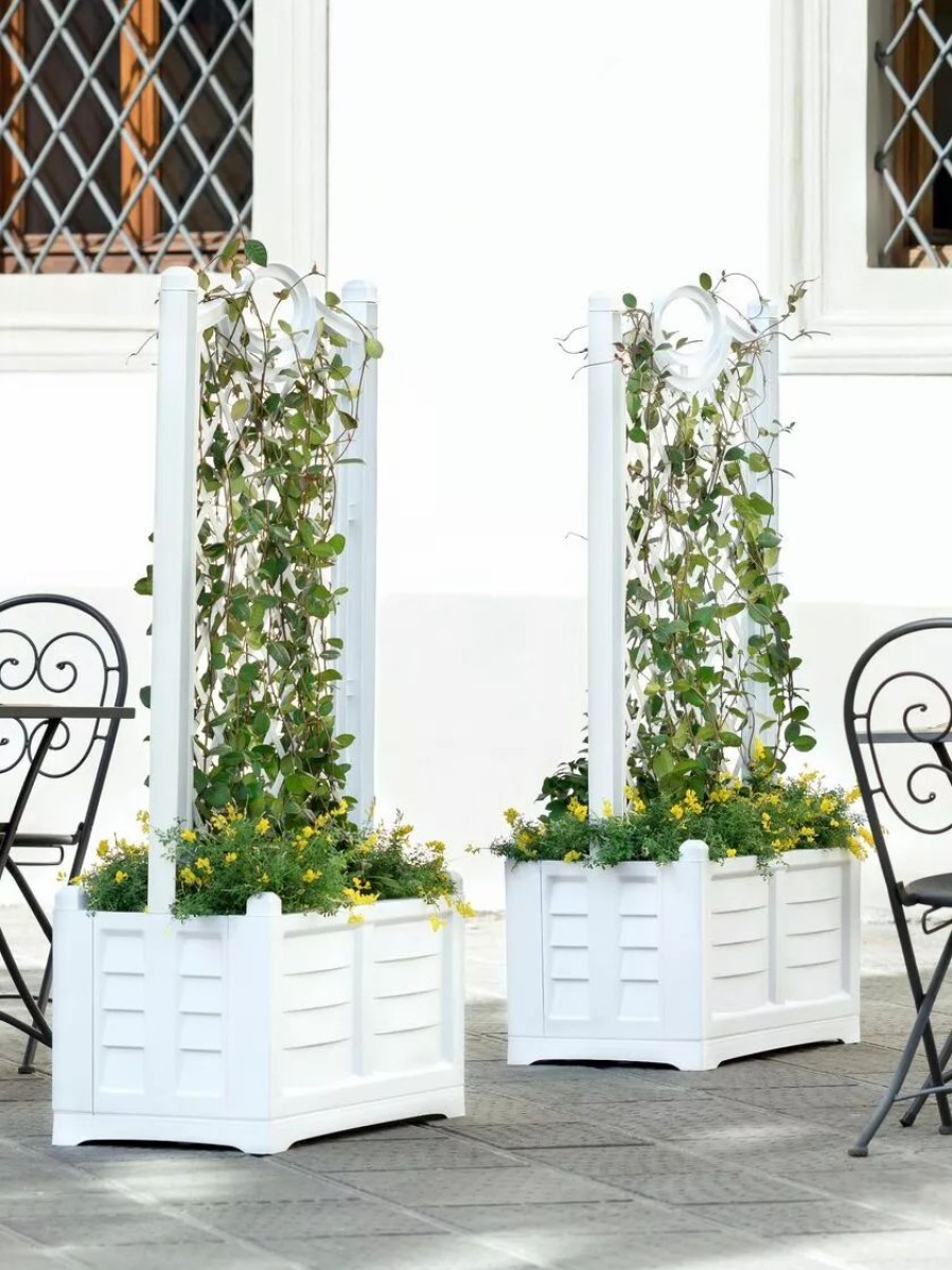 Planters & Raised Beds * | Gsc Separate Flower Box With Trellis