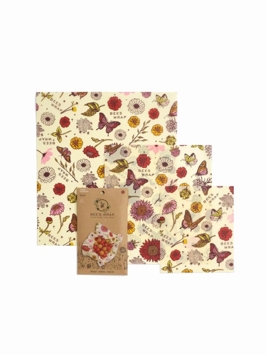 Home & Kitchen * | Gsc Bee'S Wrap Vegan Assorted, Set Of 3 Meadow Magic