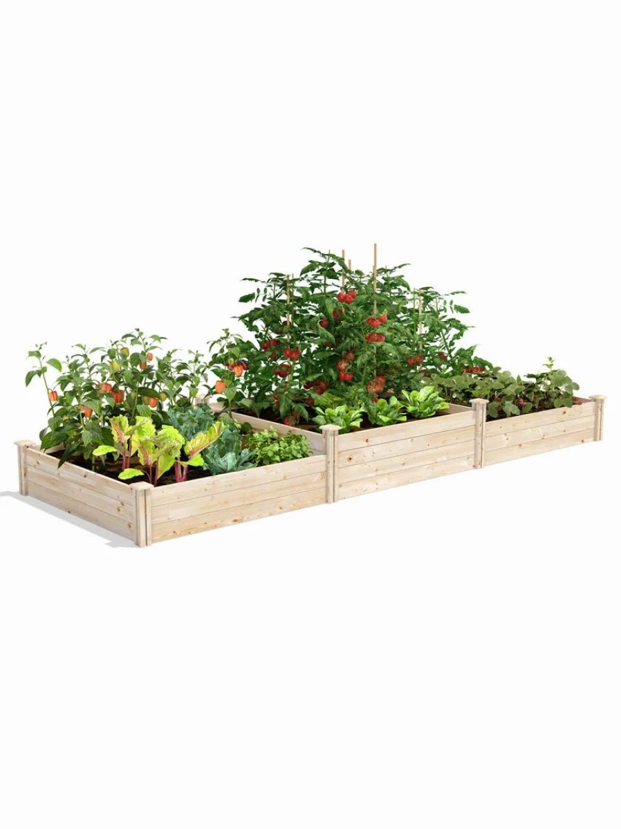 Planters & Raised Beds * | Gsc Tall 2-Tier Pine Raised Garden Bed, 4'X12