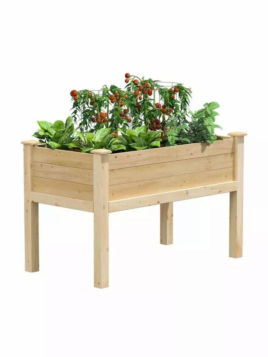 Planters & Raised Beds * | Prp Elevated Cedar Garden Bed, 2 X 4 X 31