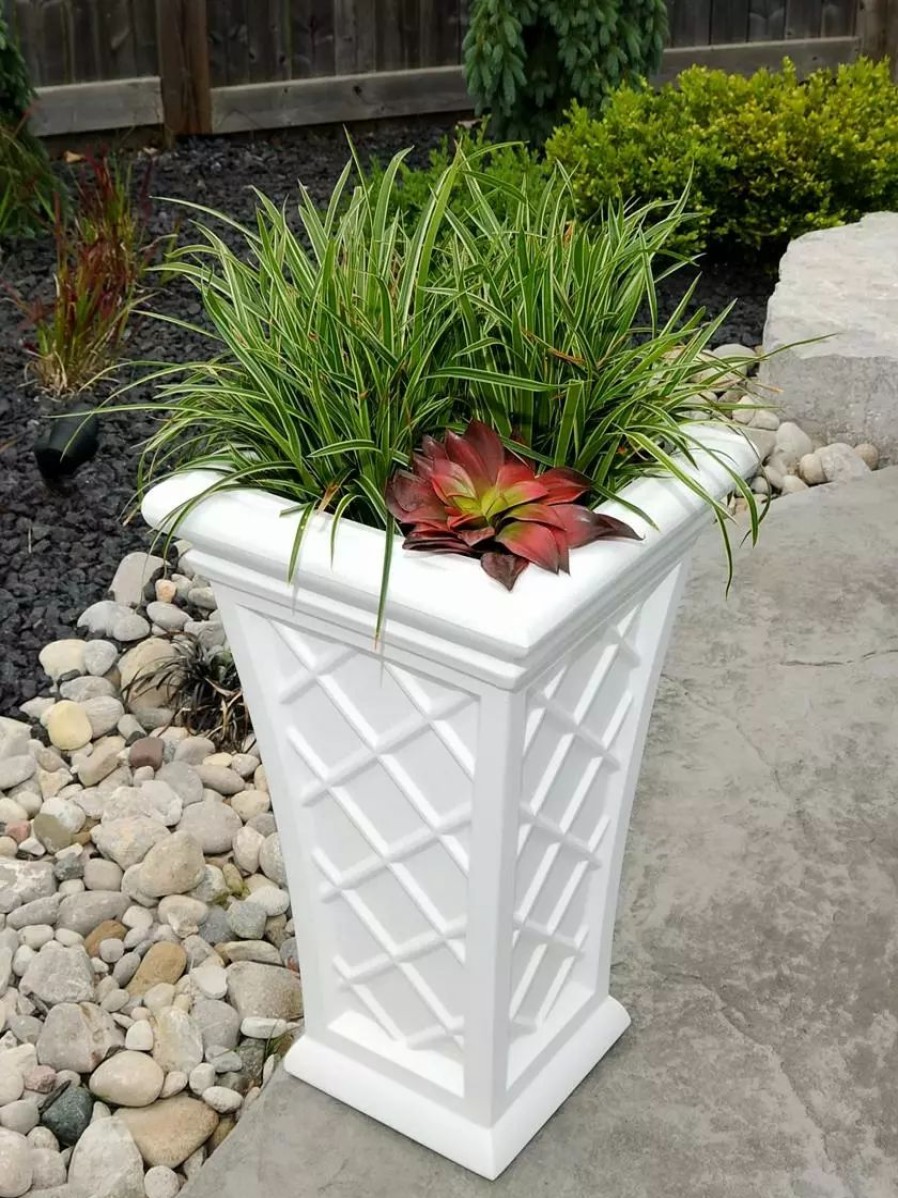 Planters & Raised Beds * | Gsc Carolina Self-Watering Tall Planter, 28