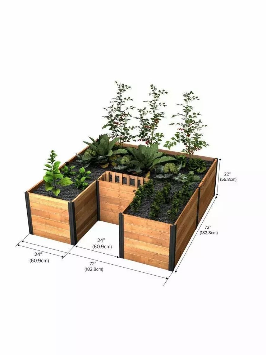 Planters & Raised Beds * | Gsc Vita Mezza Keyhole Garden 6'X6'