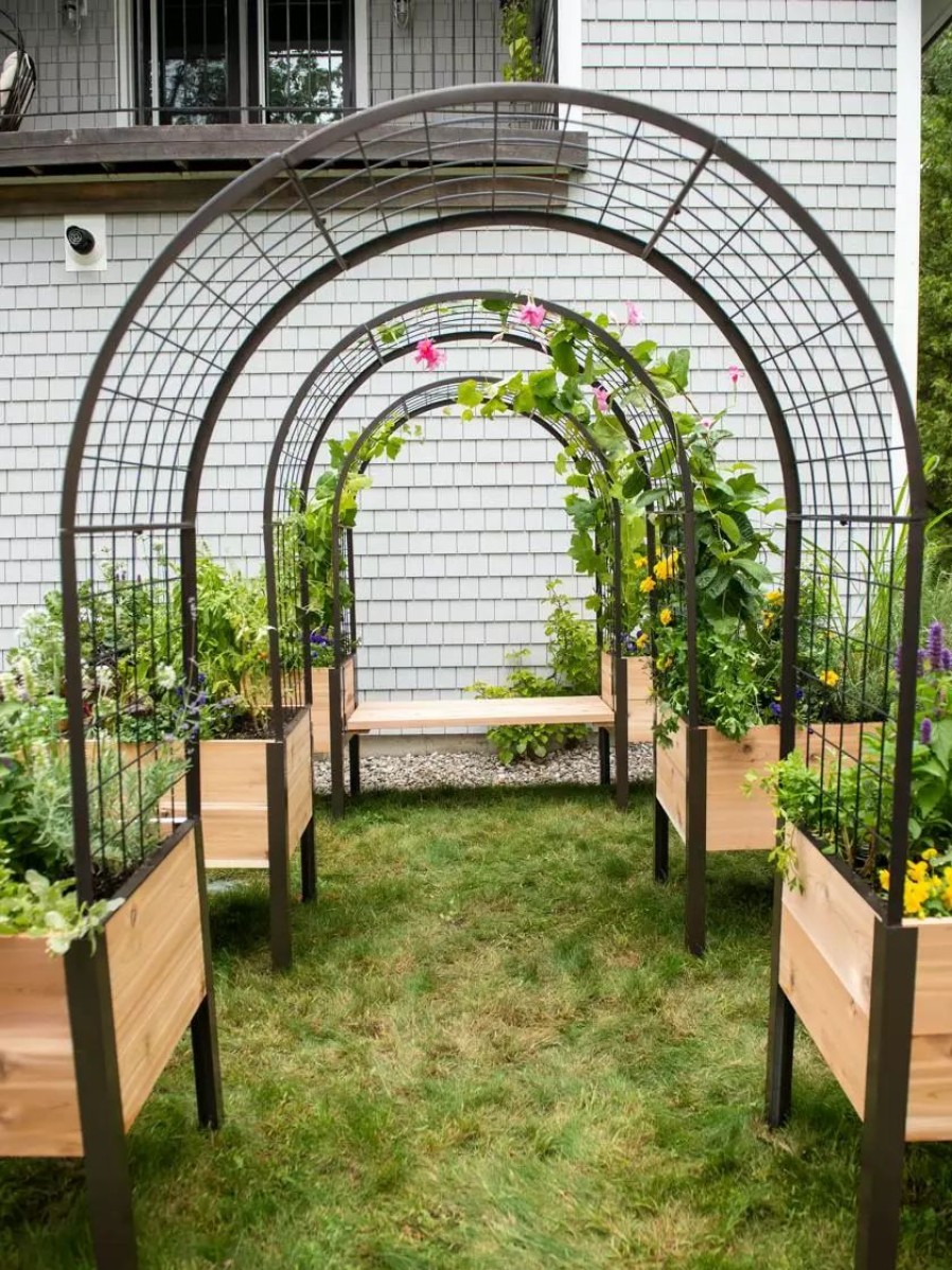 Planters & Raised Beds * | Gsc 2' X 4' Arch Trellis For Planter Boxes