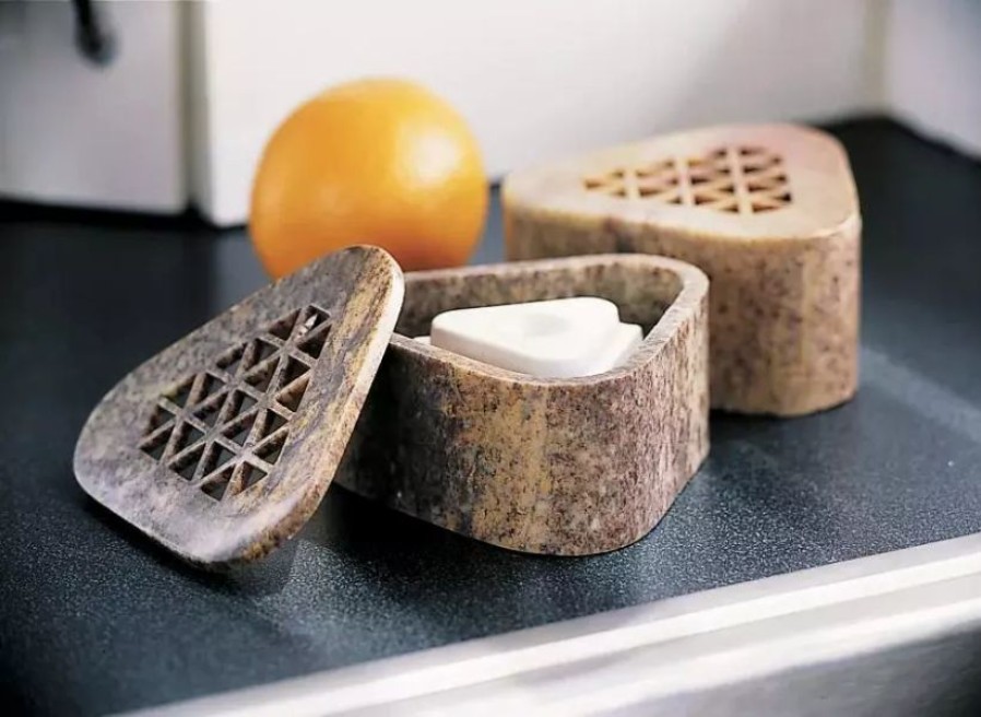 Home & Kitchen * | Gsc Soapstone Box With Two Fruit Fly Traps