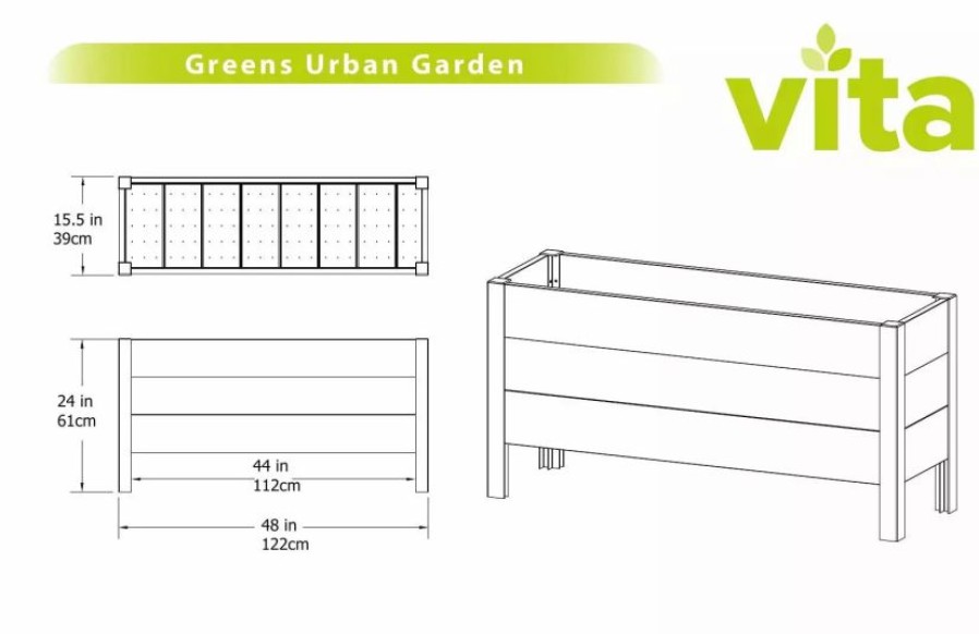 Planters & Raised Beds * | Gsc Greens Urban Elevated Garden Bed