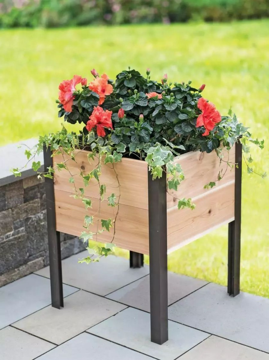 Planters & Raised Beds * | Gsc Elevated Cedar Planter Box, 2 X 2