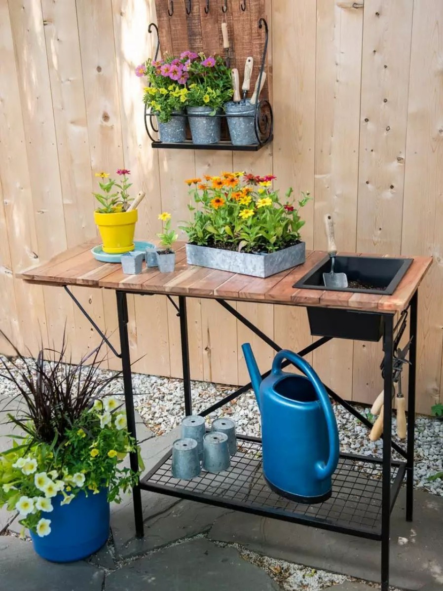 Planters & Raised Beds * | Gsc Small Space Potting Table