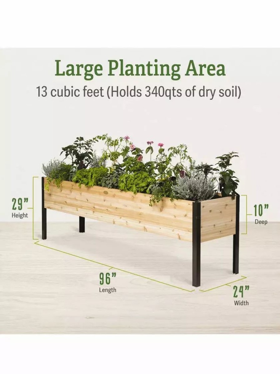 Planters & Raised Beds * | Gsc Eco-Stained Elevated Planter Box, 2'X8