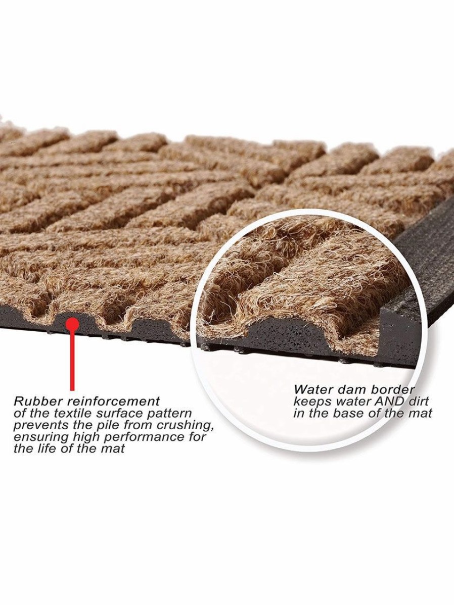 Home & Kitchen * | Gsc Dogwood Leaf Water Glutton Runner Mat, 22 X 60