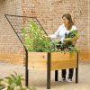 Planters & Raised Beds * | Gsc Elevated Planter Box And Space-Maker Pivoting Trellis Set, 2 X 4