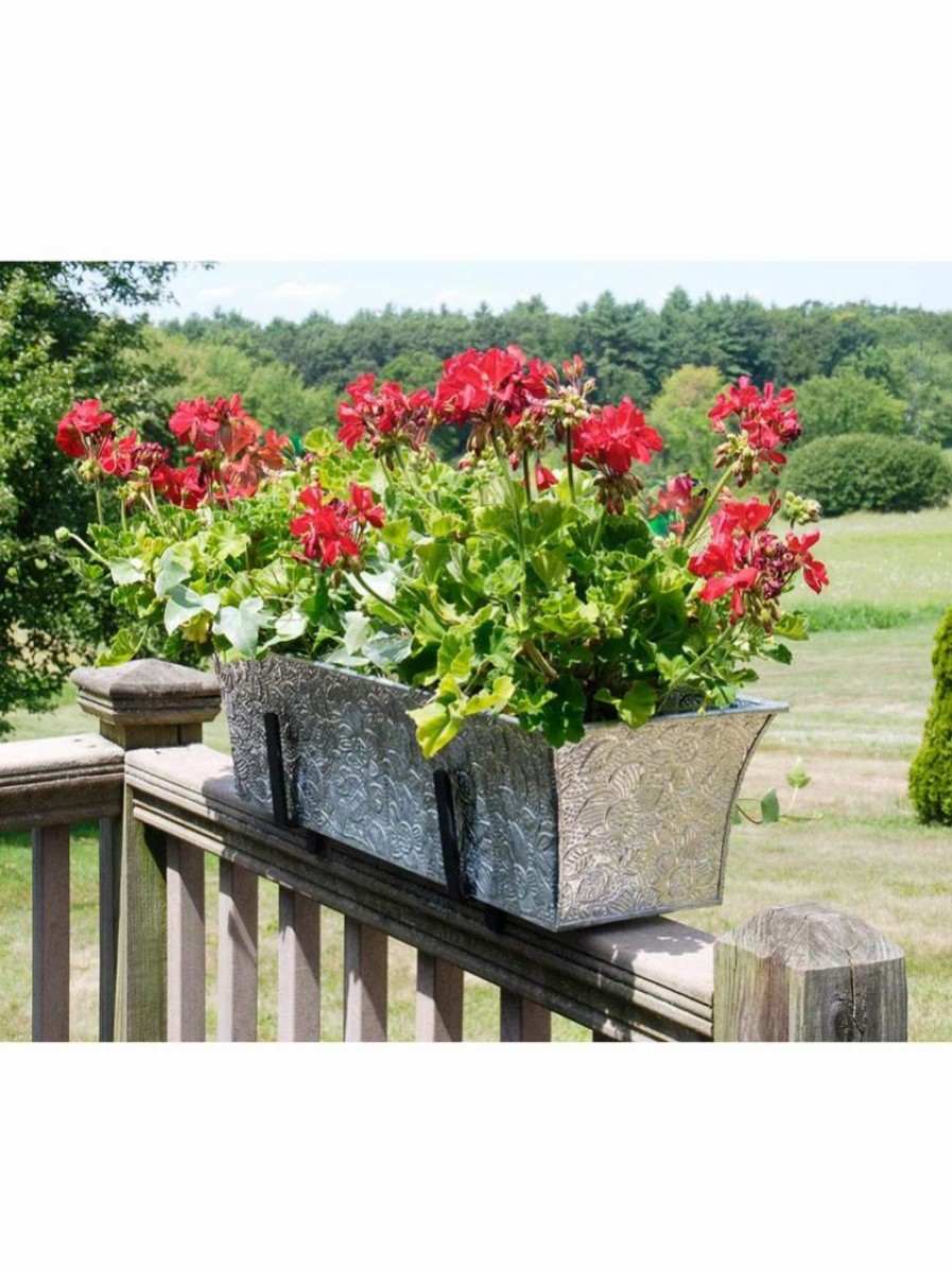 Planters & Raised Beds * | Gsc Achla Designs Handrail Flowerbox Bracket Kit For Rail