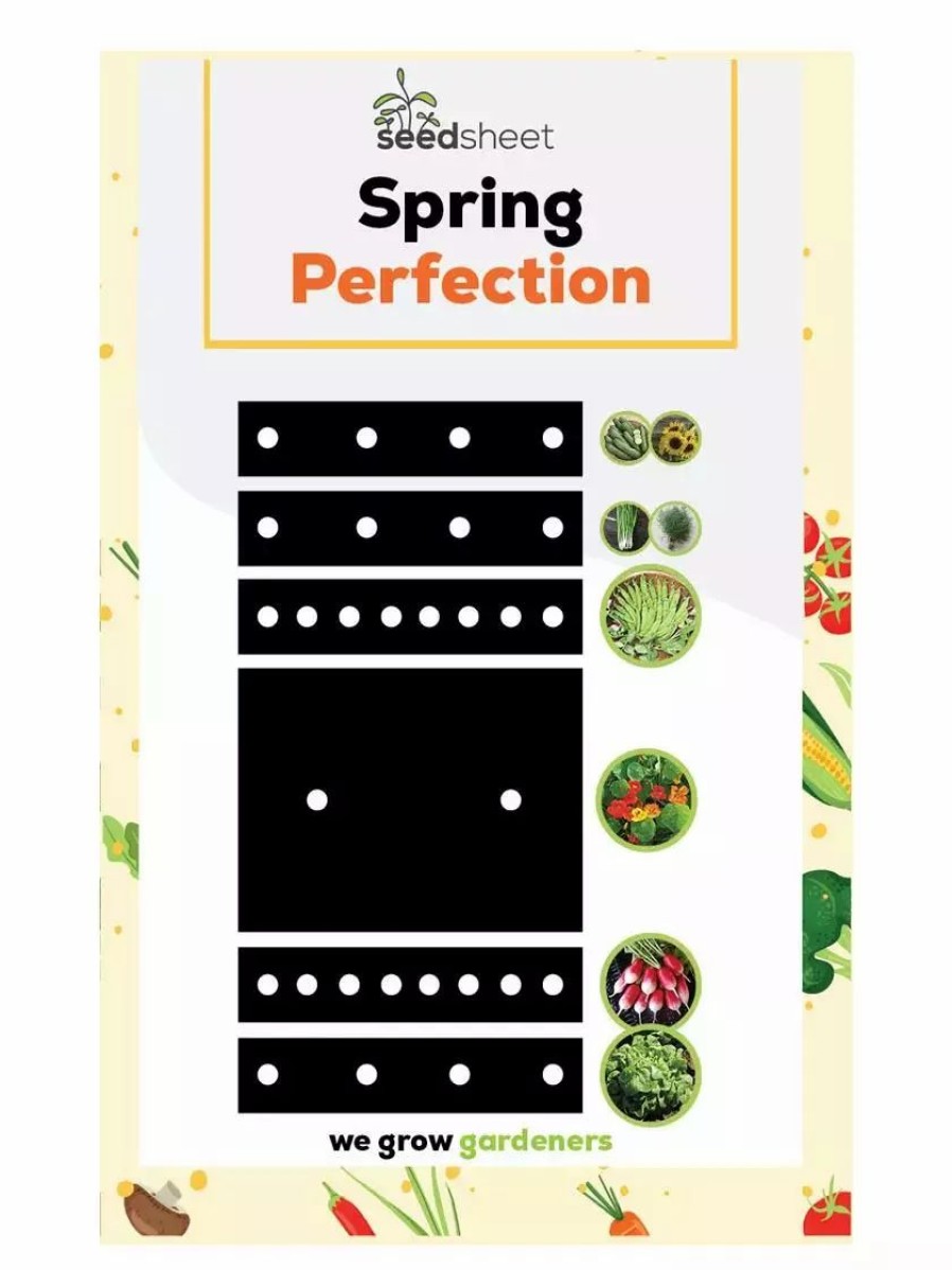 Planters & Raised Beds * | Gsc Seedsheets Organic Vegetable Garden, Spring Perfection, 4 X 8