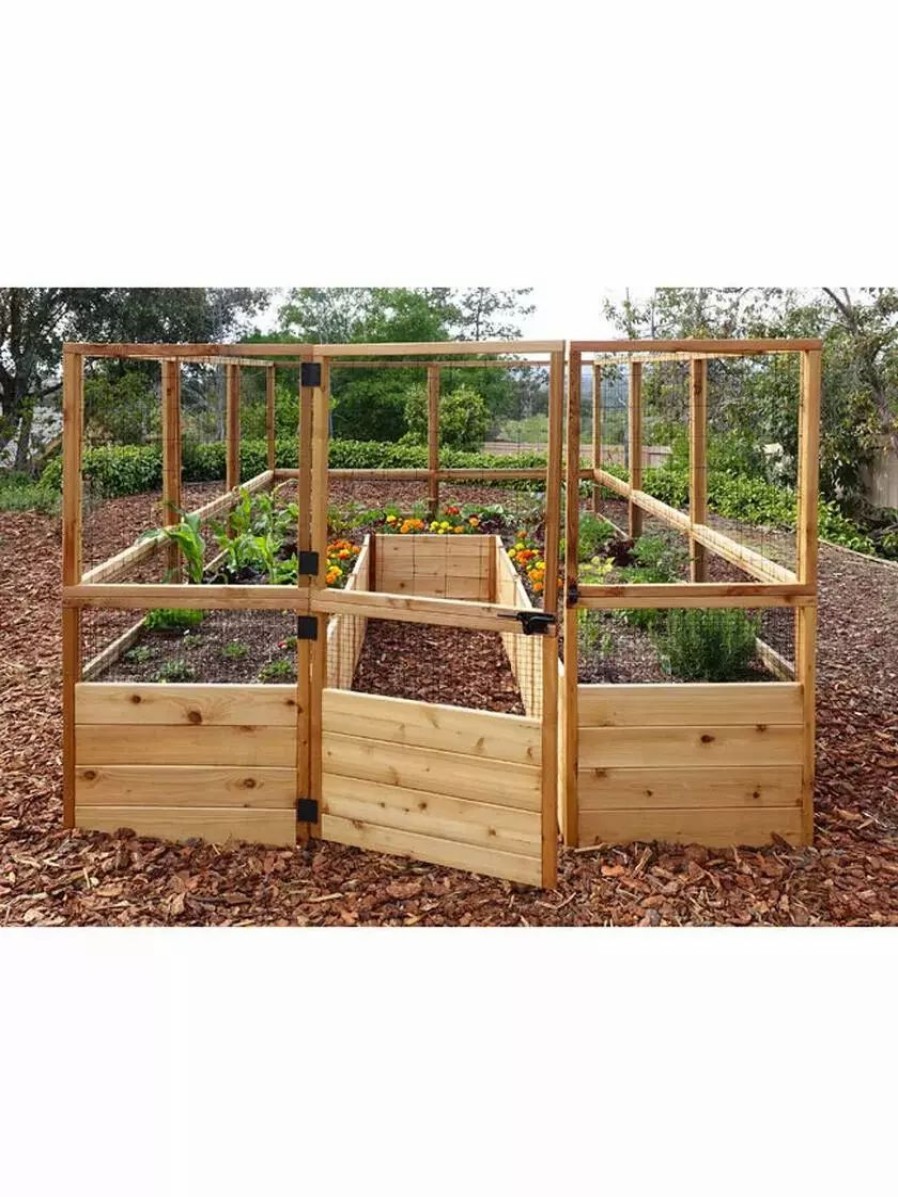 Planters & Raised Beds * | Gsc Garden In A Box With Deer Fence, 8 X 12