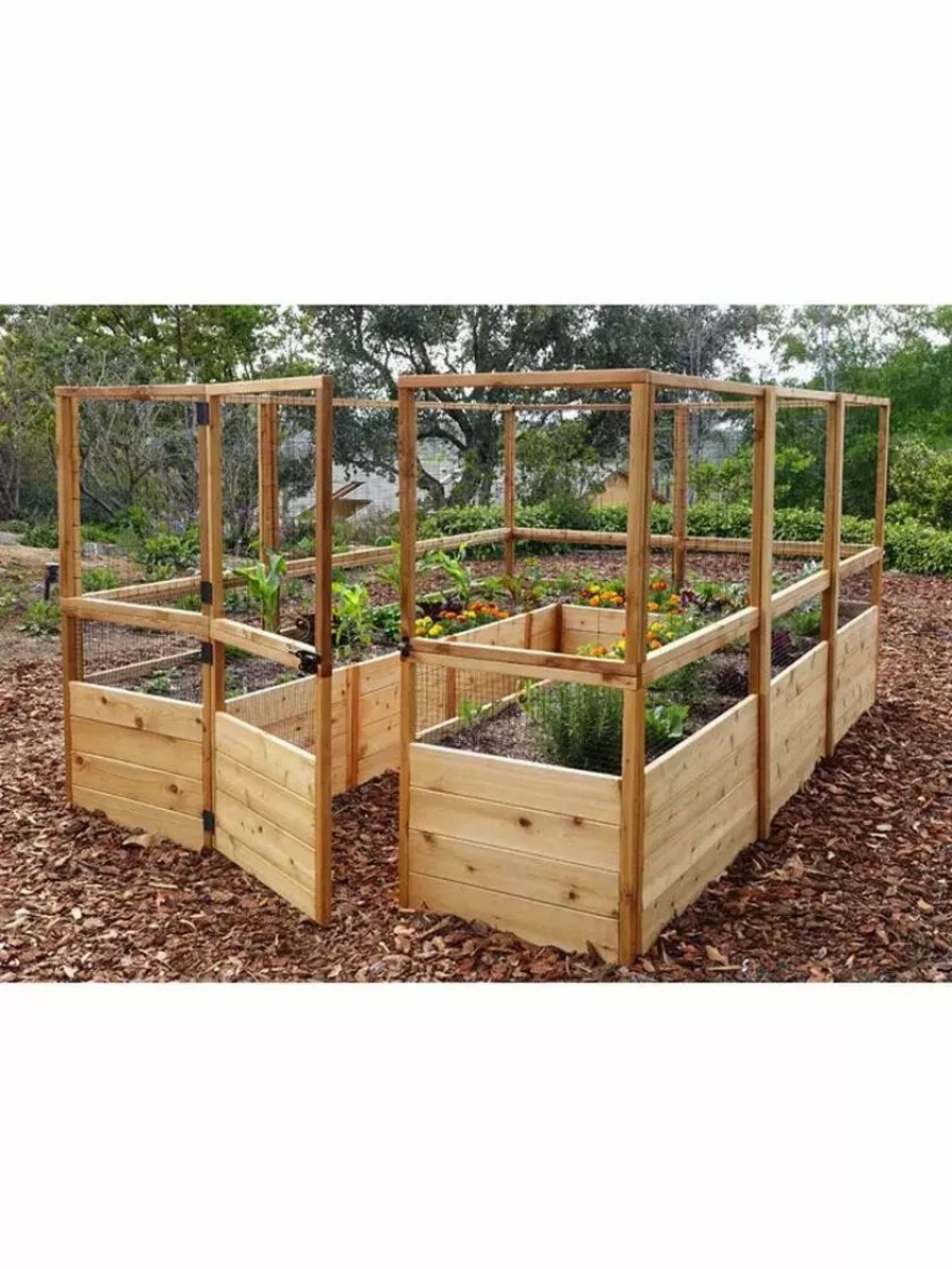 Planters & Raised Beds * | Gsc Garden In A Box With Deer Fence, 8 X 12