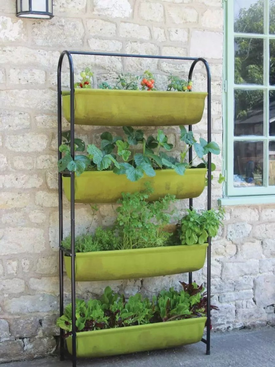 Planters & Raised Beds * | Gsc Vigoroot 4-Tier Balcony Garden