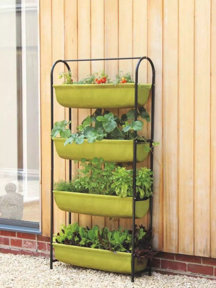 Planters & Raised Beds * | Gsc Vigoroot 4-Tier Balcony Garden