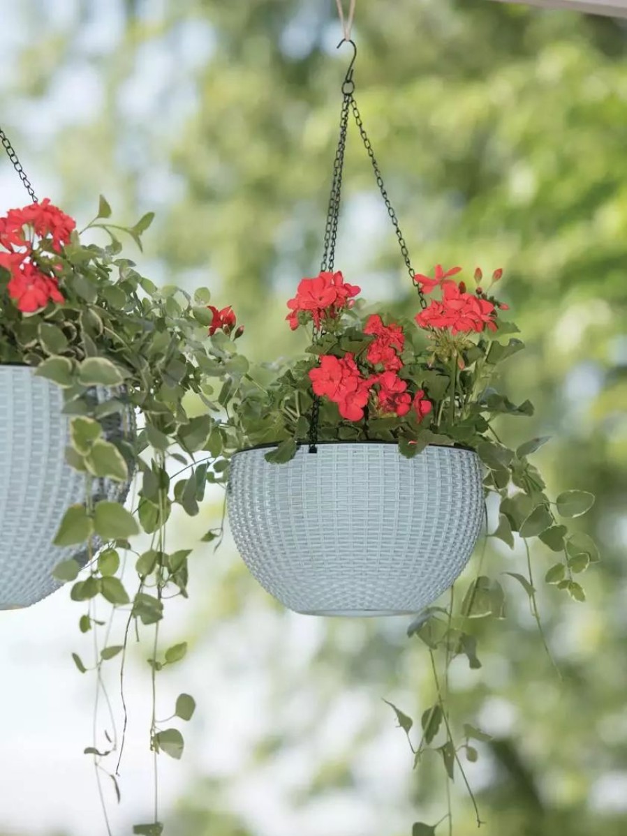 Planters & Raised Beds * | Gsc Weave Self-Watering Hanging Basket, 10