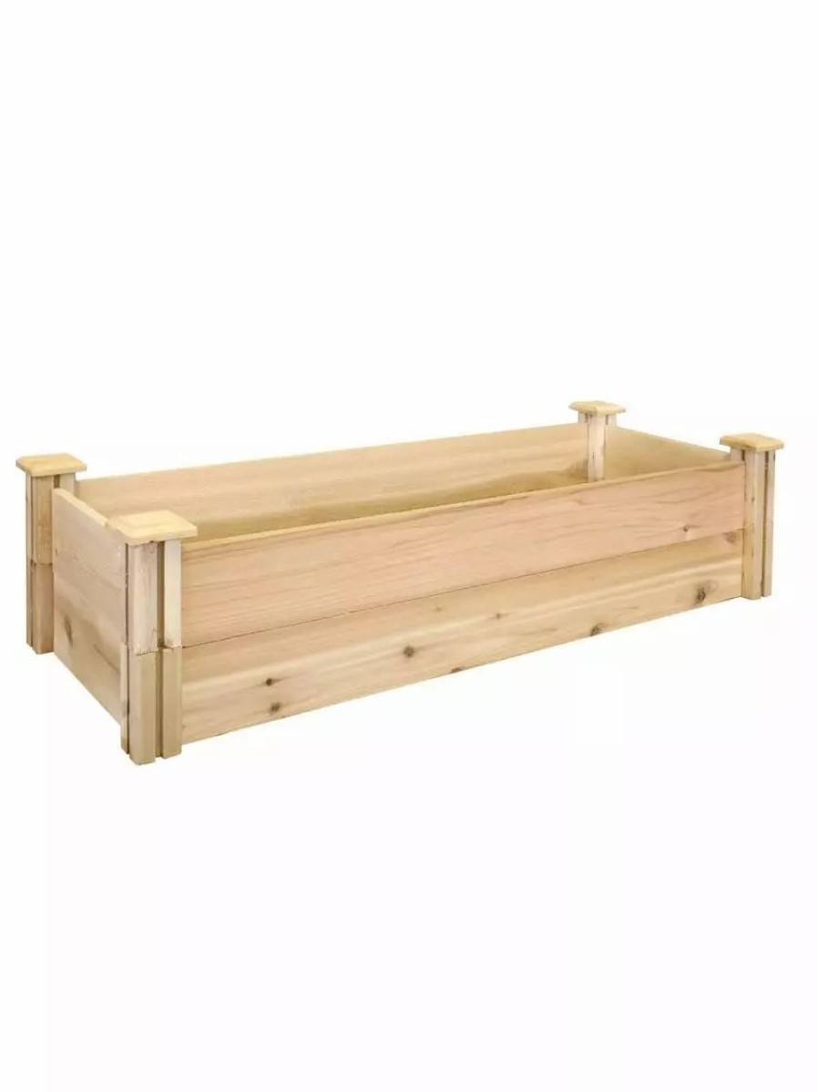 Planters & Raised Beds * | Gsc Premium Cedar Raised Garden Beds, 16 X 48