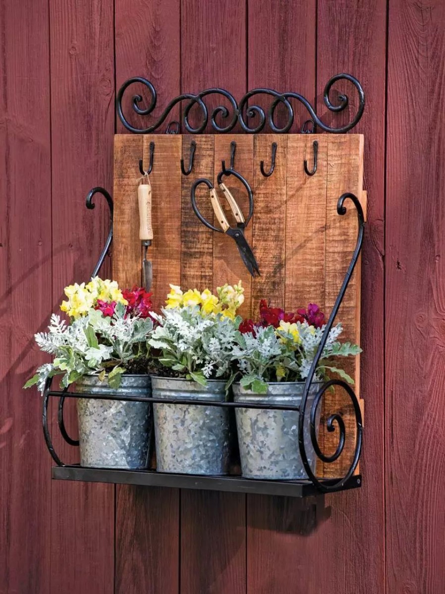 Planters & Raised Beds * | Gsc Wall Shelf With Planters