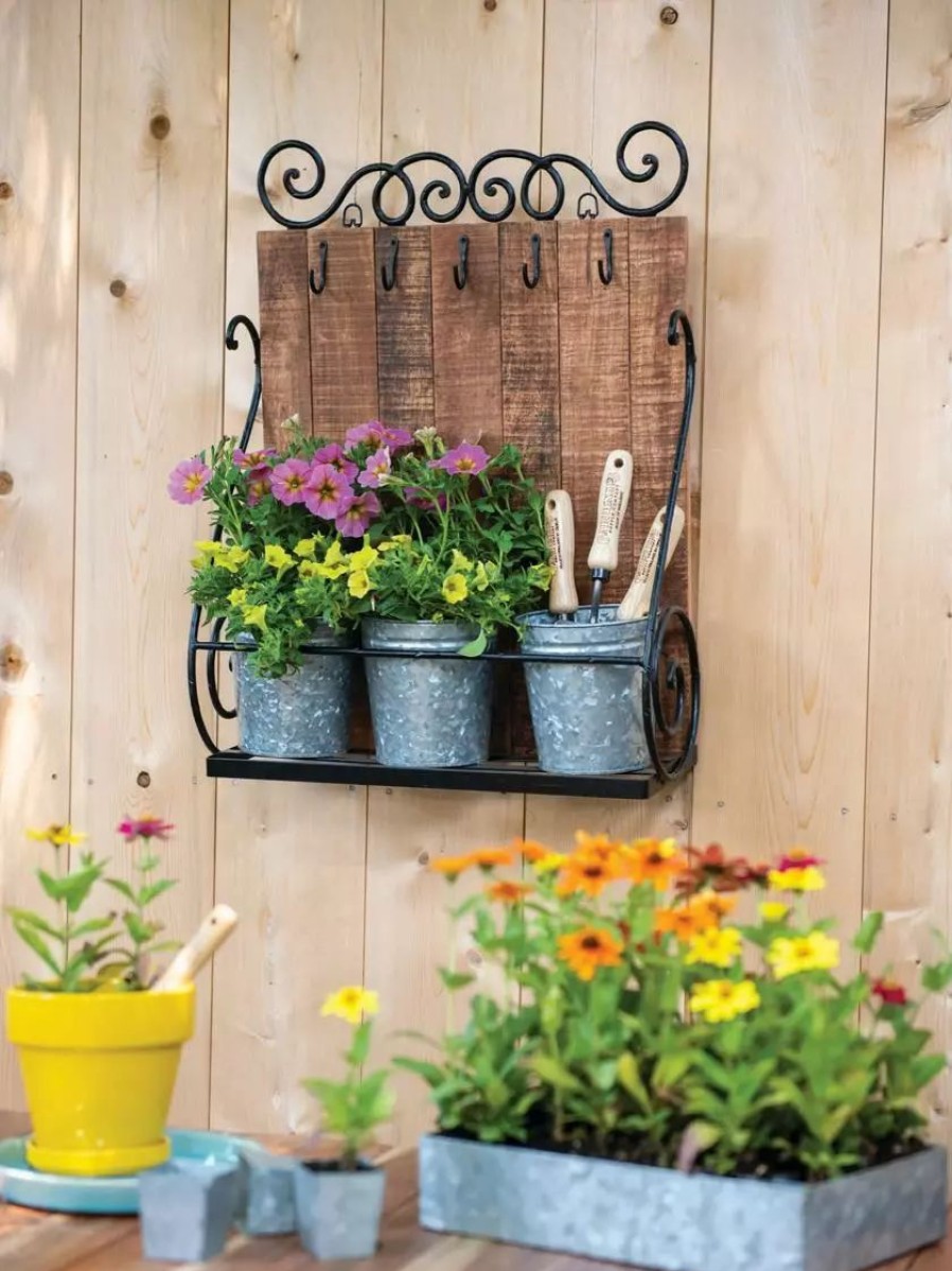 Planters & Raised Beds * | Gsc Wall Shelf With Planters