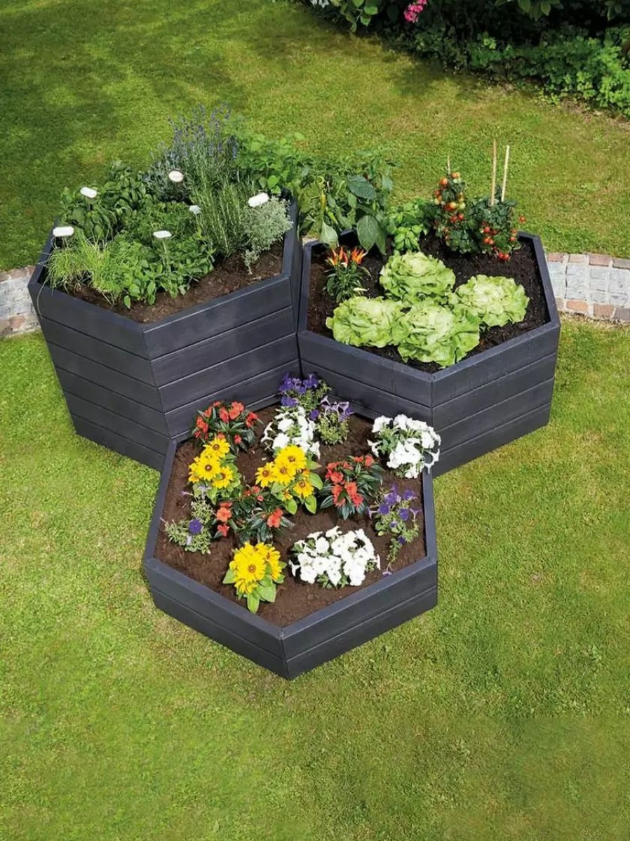 Planters & Raised Beds * | Gsc Modular Hexagon Raised Bed Kit, 21.5