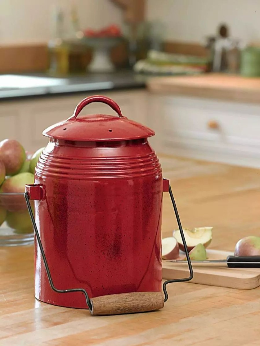 Home & Kitchen * | Gsc Rustic Compost Crock