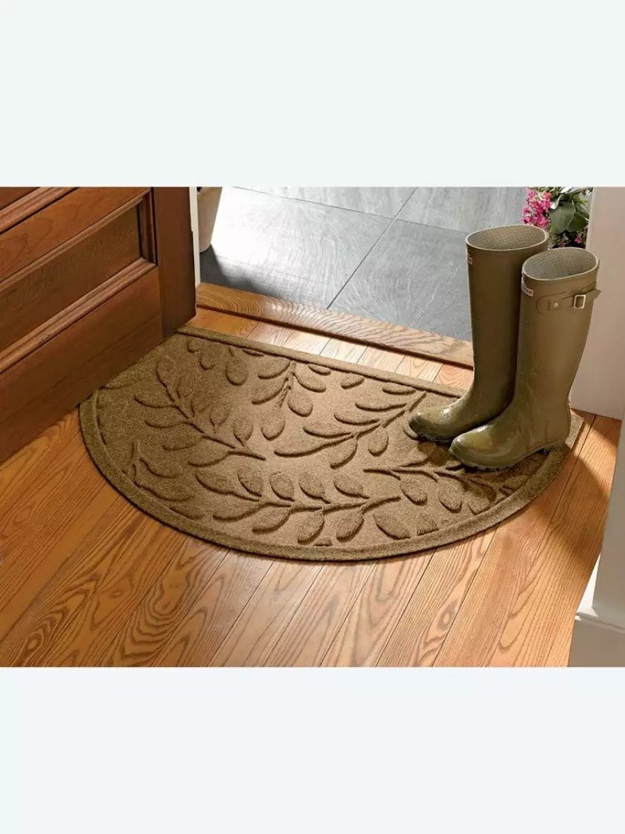 Home & Kitchen * | Gsc Laurel Leaf Water Glutton Half-Round Doormat