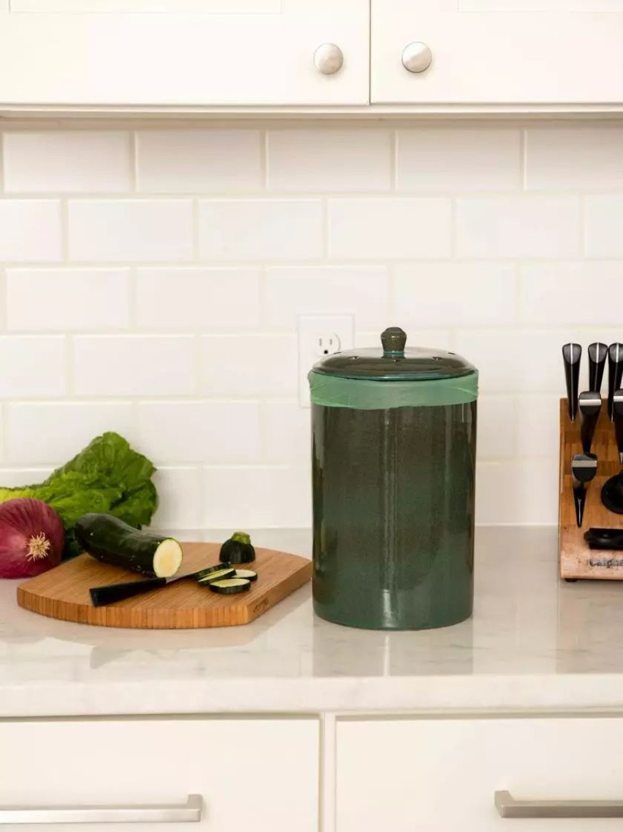 Home & Kitchen * | Gsc Tall Ceramic Compost Crock