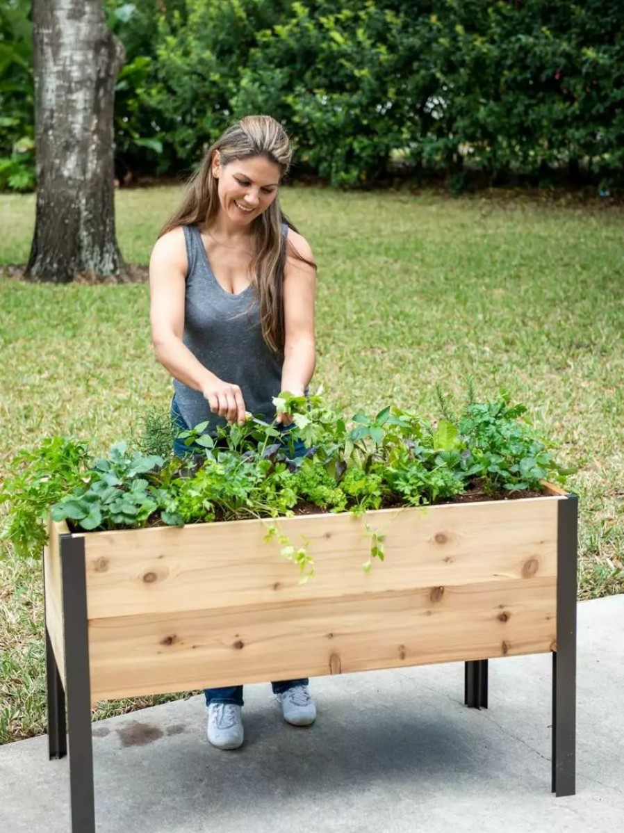 Planters & Raised Beds * | Gsc Self-Watering Elevated Planter Box, 2 X 4