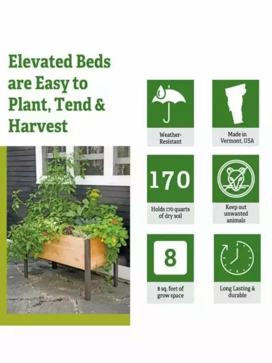 Planters & Raised Beds * | Gsc Self-Watering Elevated Planter Box, 2 X 4