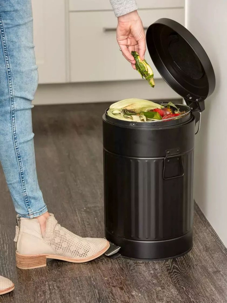 Home & Kitchen * | Gsc Pedal Pop Compost Can