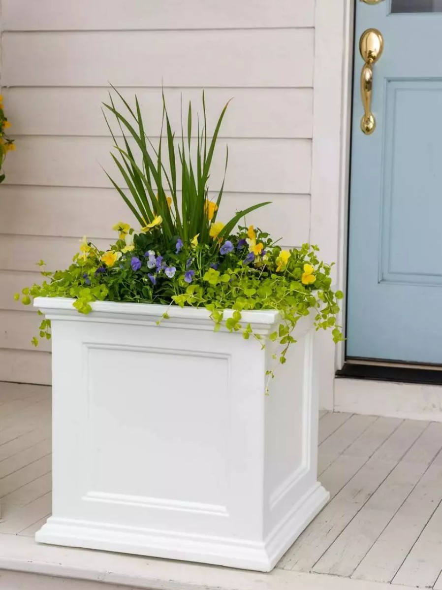 Planters & Raised Beds * | Gsc Fairfield Self-Watering Square Planter, 20" X 20"