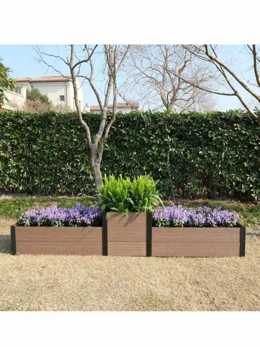 Planters & Raised Beds * | Gsc Terraced Triple Garden Bed Peak