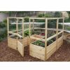 Planters & Raised Beds * | Gsc Garden In A Box Cedar Raised Bed With Deer Fence, 8 X 8