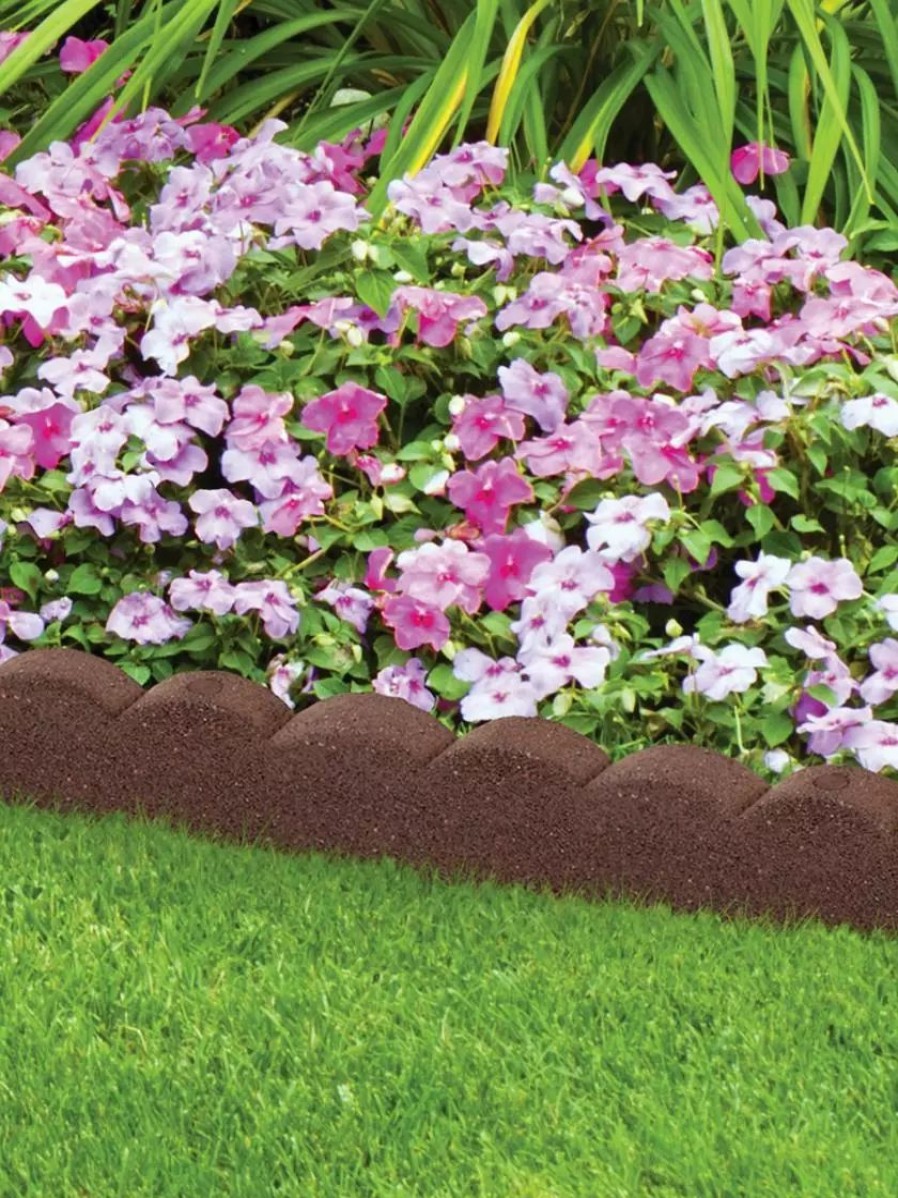 Landscaping Tools & Supplies * | Gsc Scallop Recycled Rubber Landscape Edging, 4