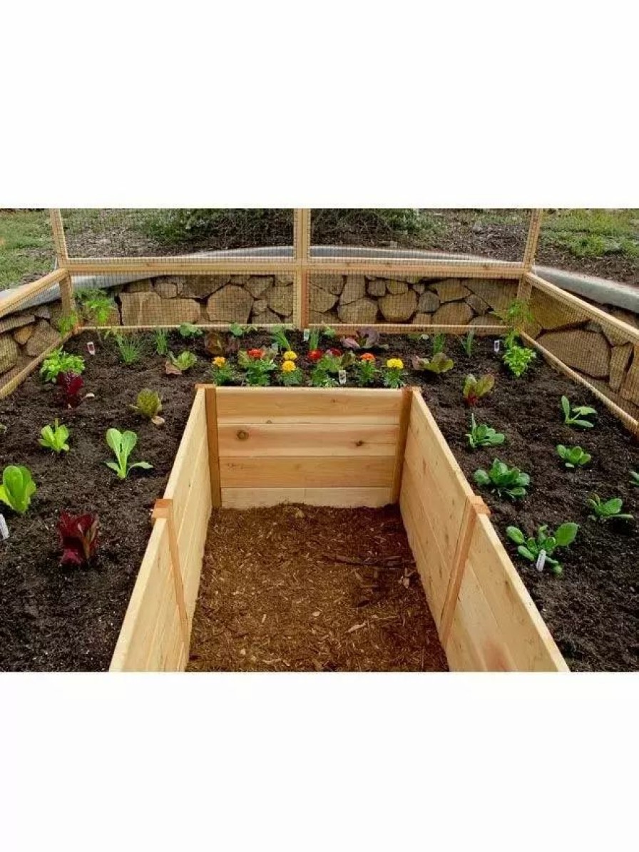 Planters & Raised Beds * | Gsc Garden In A Box Cedar Raised Bed, 8 X 8