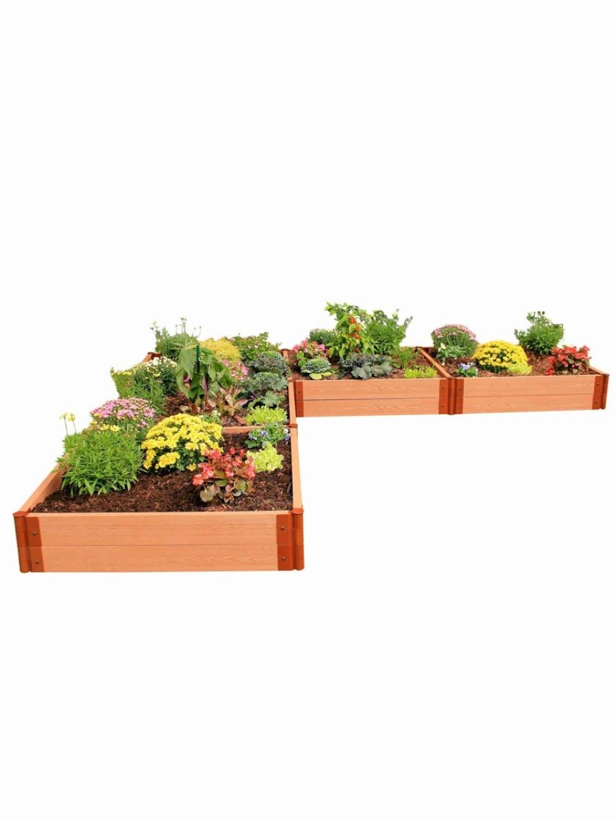 Planters & Raised Beds * | Gsc Classic Sienna Raised Garden Bed "L" Shaped With 2 Boards