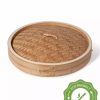 Home & Kitchen * | Gsc Stackable Bamboo Harvest Storage Basket Lid