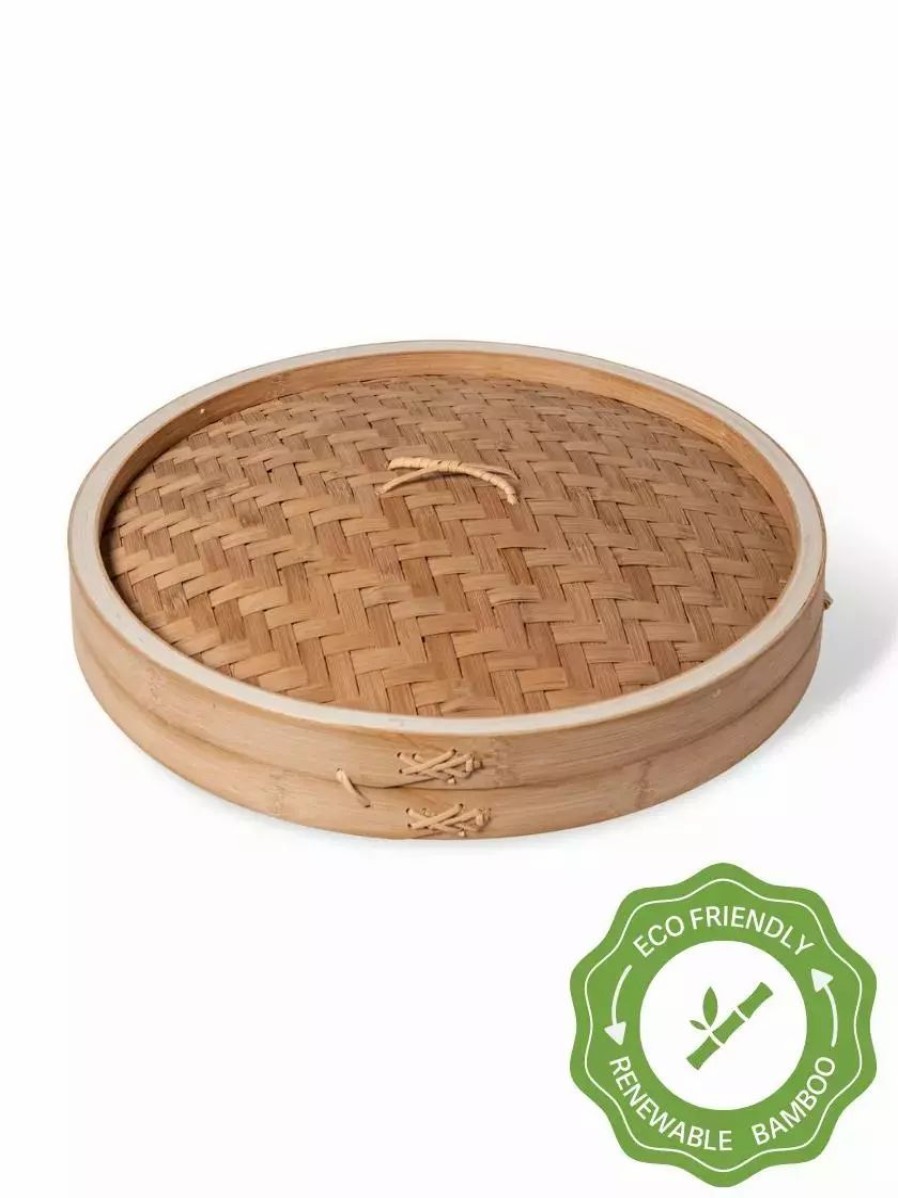 Home & Kitchen * | Gsc Stackable Bamboo Harvest Storage Basket Lid