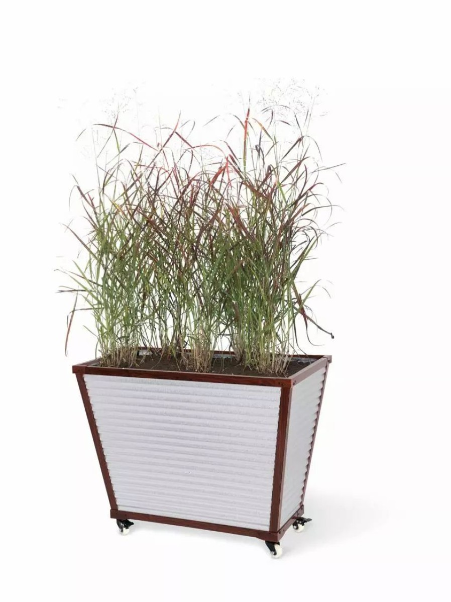 Planters & Raised Beds * | Gsc Tall Galvanized Self-Watering Trough Planter