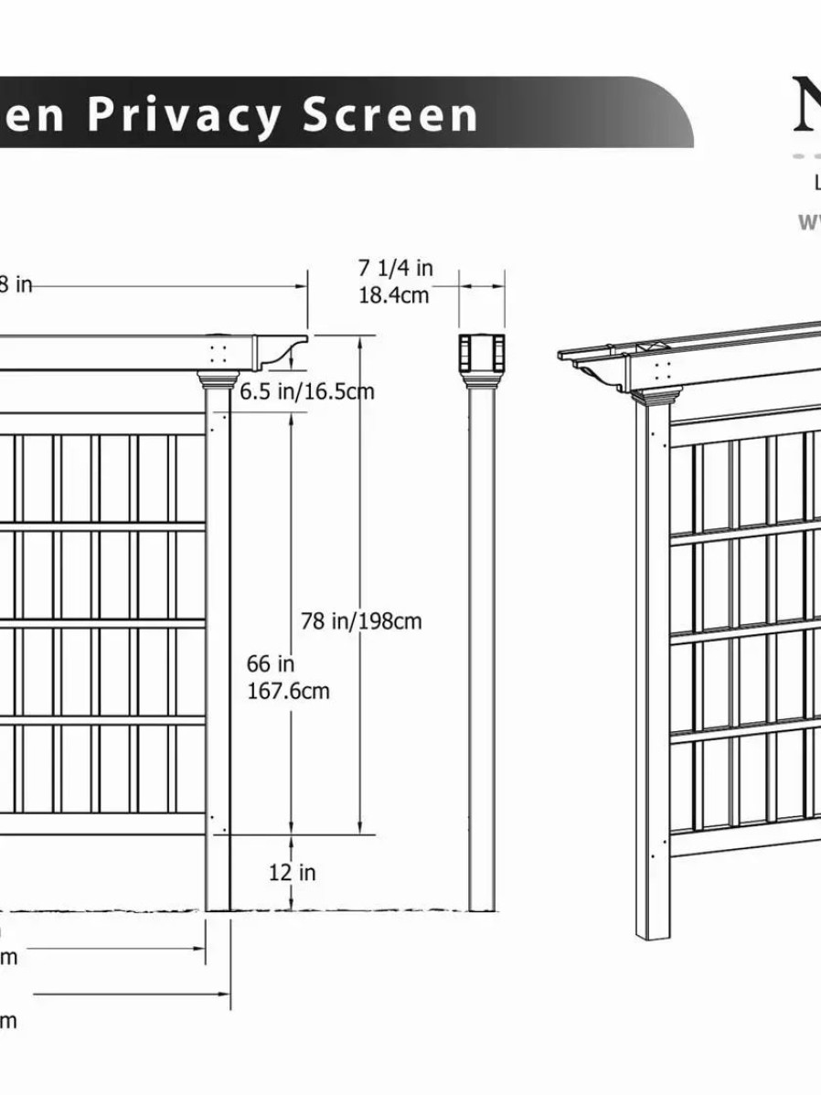 Landscaping Tools & Supplies * | Gsc Camden Vinyl Privacy Screen