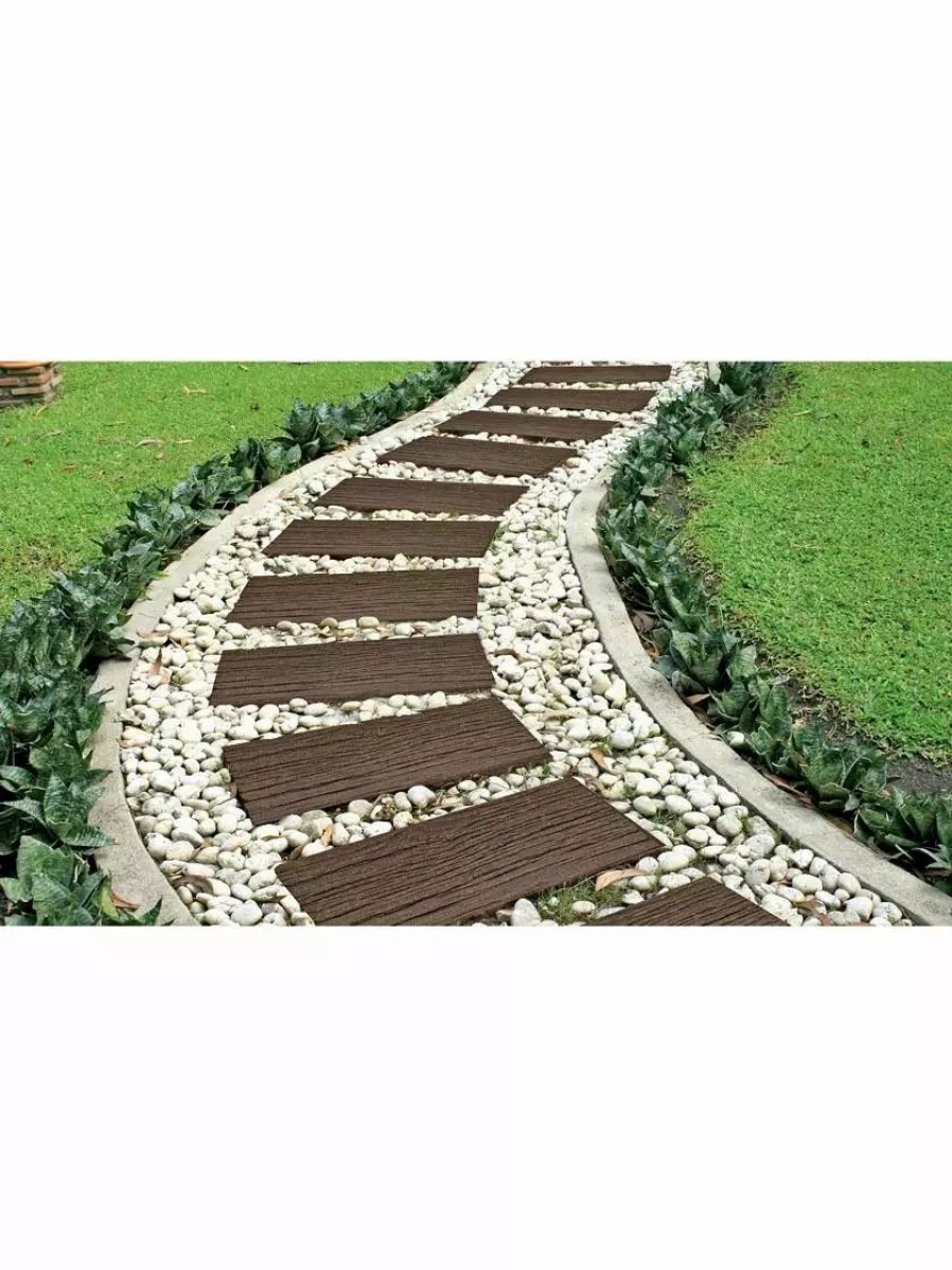 Landscaping Tools & Supplies * | Gsc Recycled Rubber Railroad Tie Stepping Stone