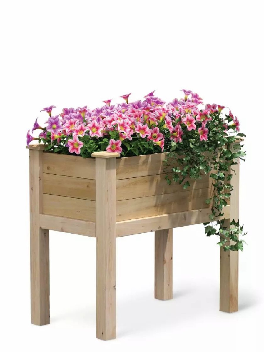 Planters & Raised Beds * | Gsc Elevated Cedar Garden Bed, 32 X 16 X 31