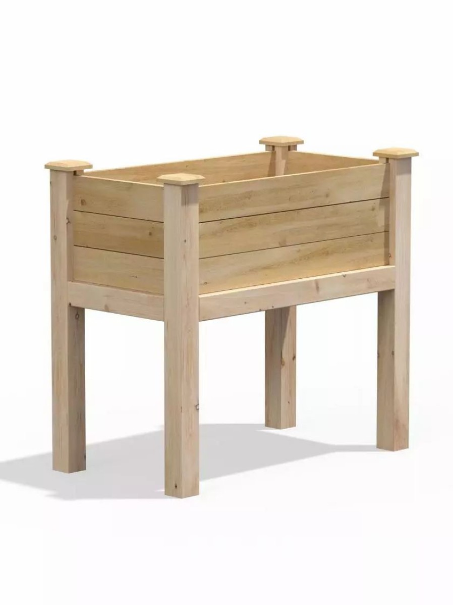 Planters & Raised Beds * | Gsc Elevated Cedar Garden Bed, 32 X 16 X 31