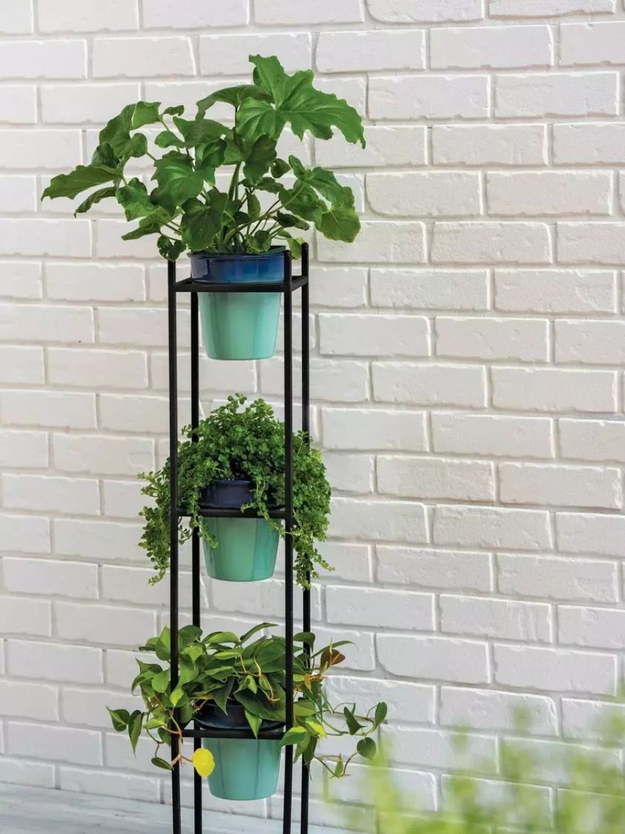 Planters & Raised Beds * | Gsc Steel Vertical Plant Stand With Metal Pots