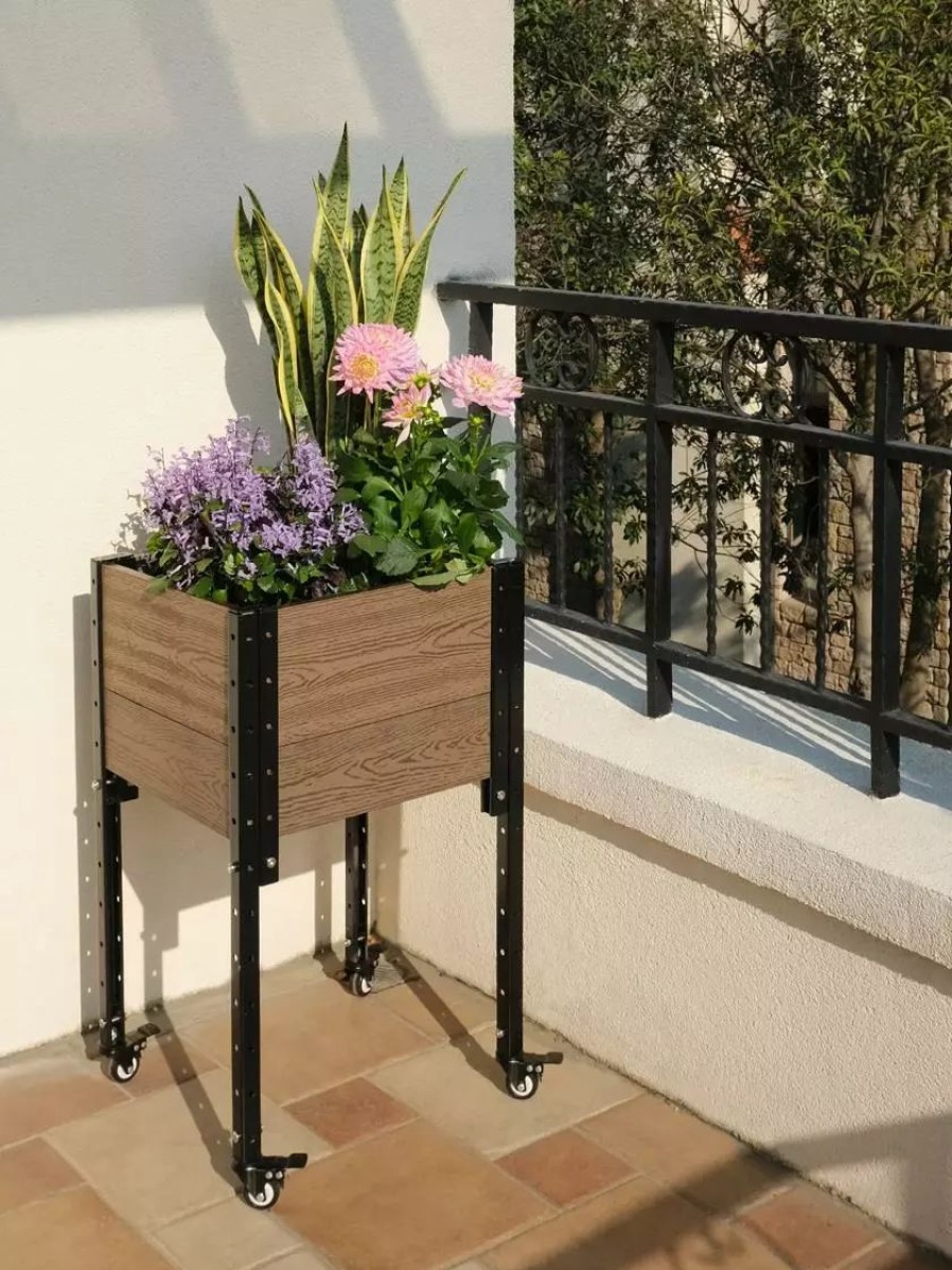 Planters & Raised Beds * | Gsc Mobile Elevated Corner Planter