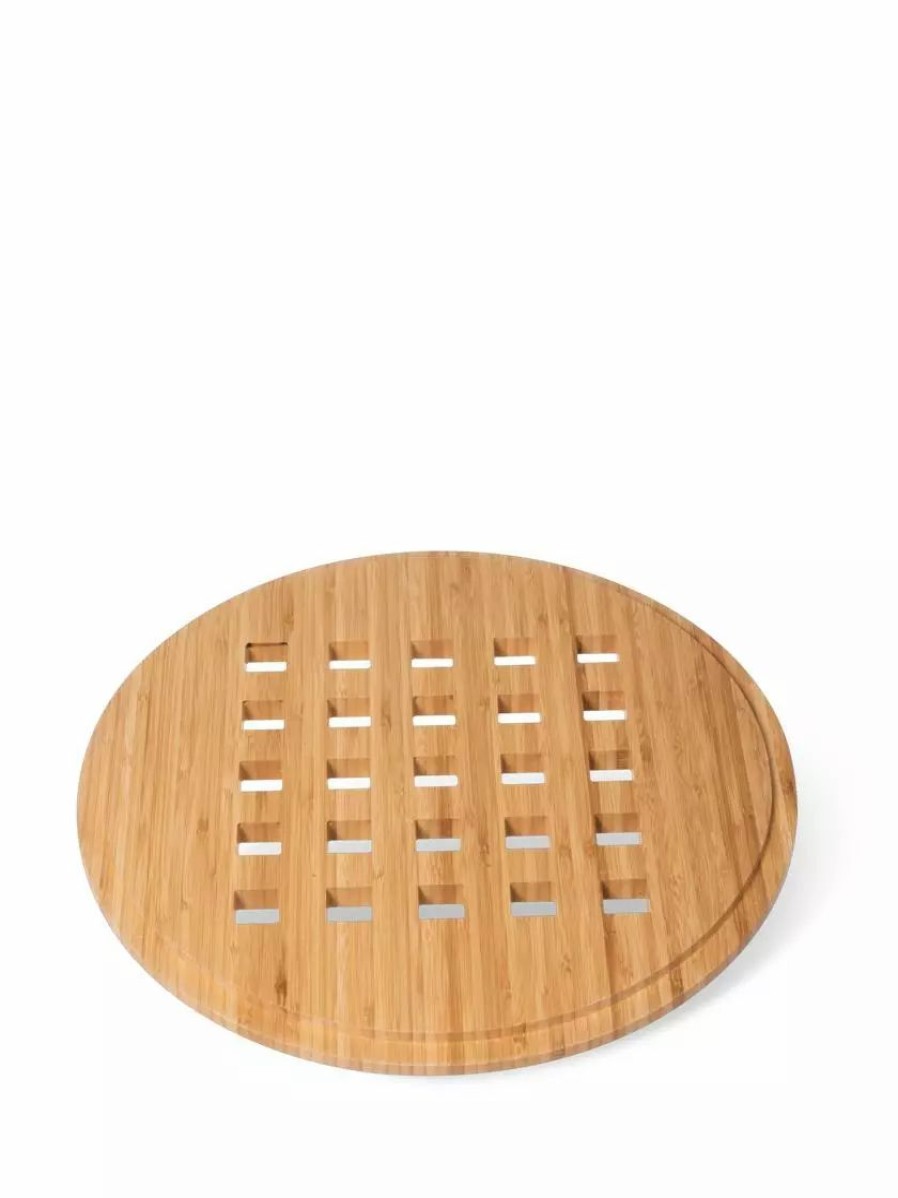 Home & Kitchen * | Gsc Stackable Bamboo Harvest Storage Basket Rolling Base