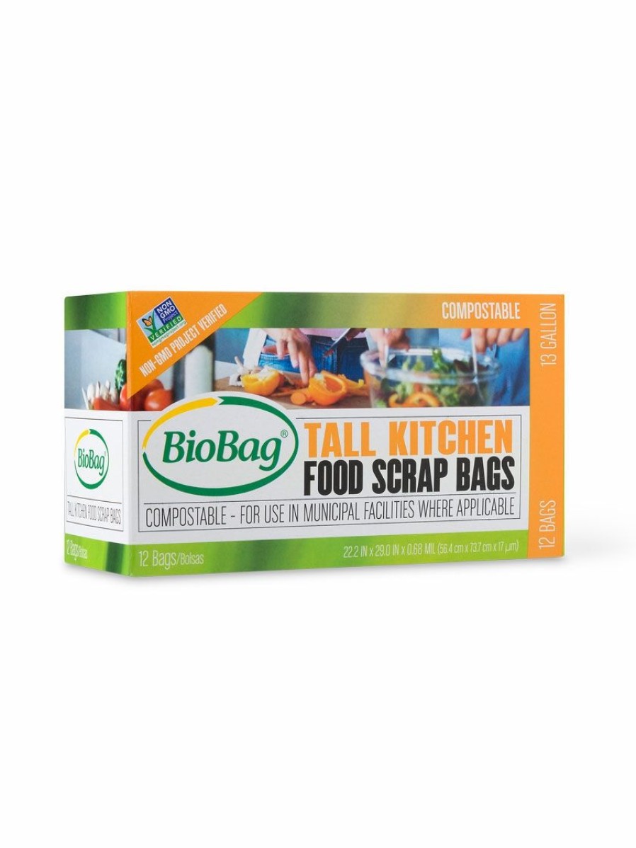 Home & Kitchen * | Gsc Biobag Tall Kitchen Food Scrap Bags, 13 Gallon