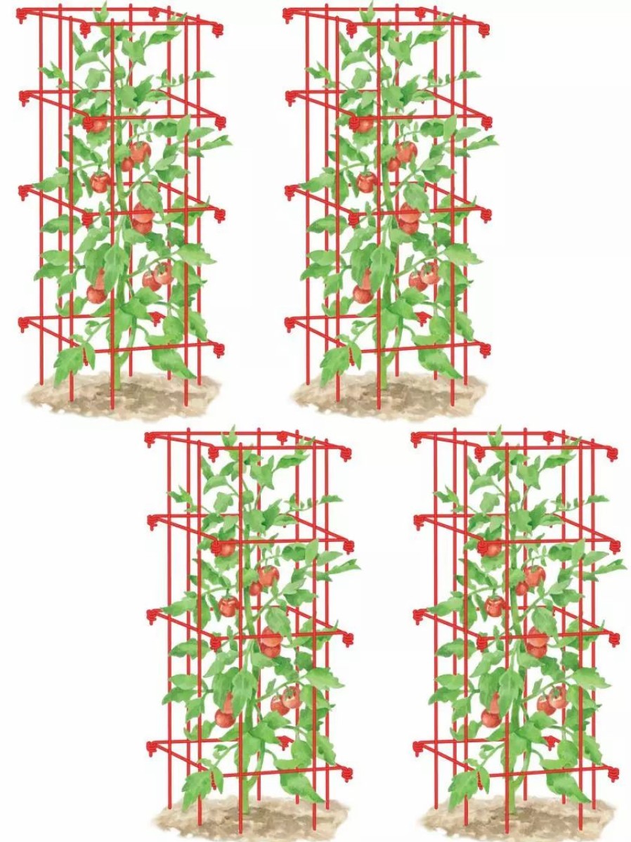 Plant Supports * | Gsc Tomato Cages, Set Of 4