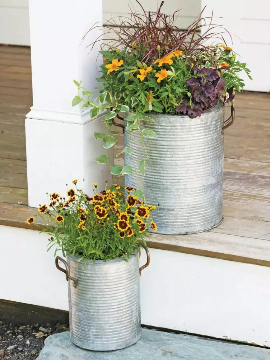 Planters & Raised Beds * | Gsc Galvanized Rim Planters